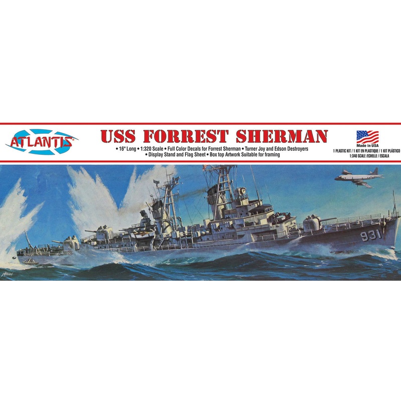 1/320 USS Forrest Sherman Destroyer Plastic Model Kit