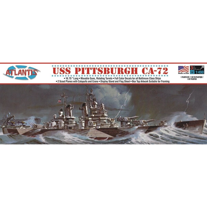 1/490 USS Pittsburgh CA-72 Heavy Cruiser Plastic Model Kit