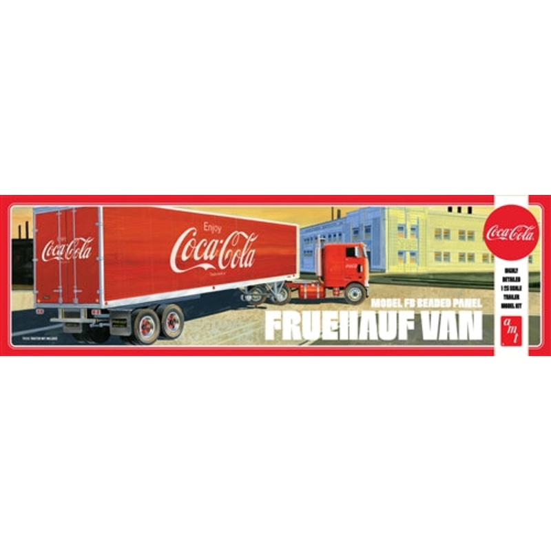 1/25 Scale Fruehauf Beaded Van Semi Trailer (Coca-Cola) Model Kit