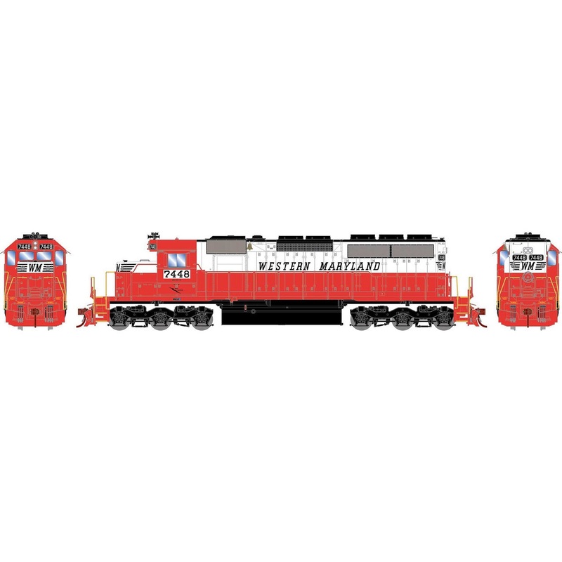HO EMD SD40R with DCC & Sound Western Maryland #7448