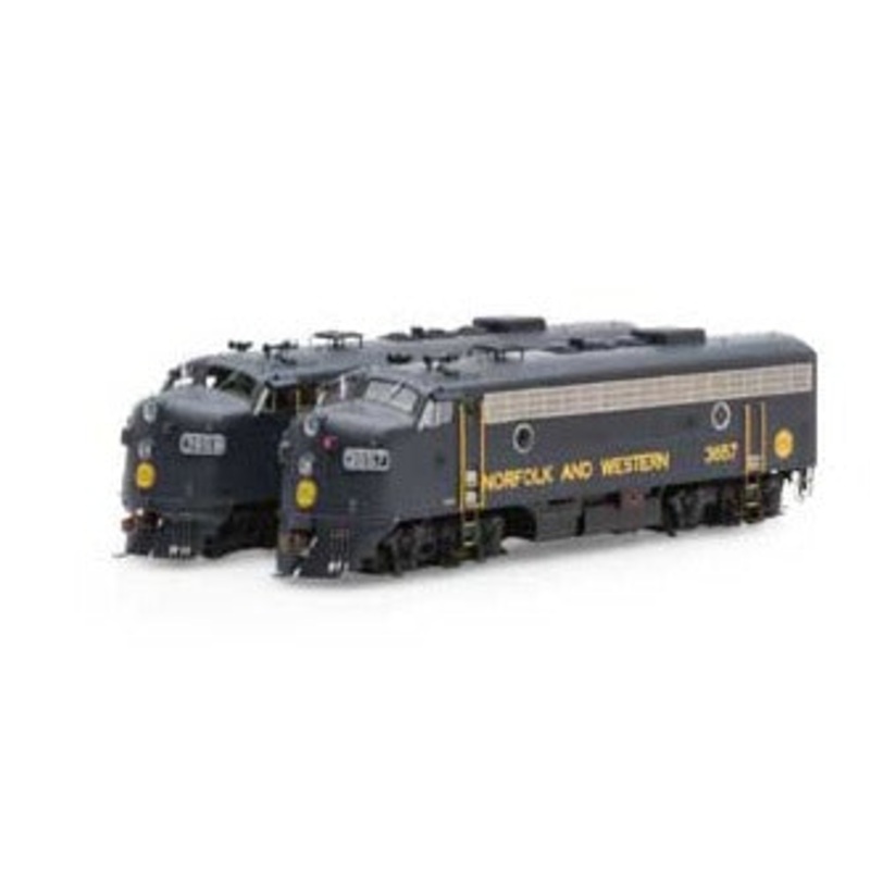 HO F7 A/A with DCC & Sound, N&W/Freight #3657/#3659