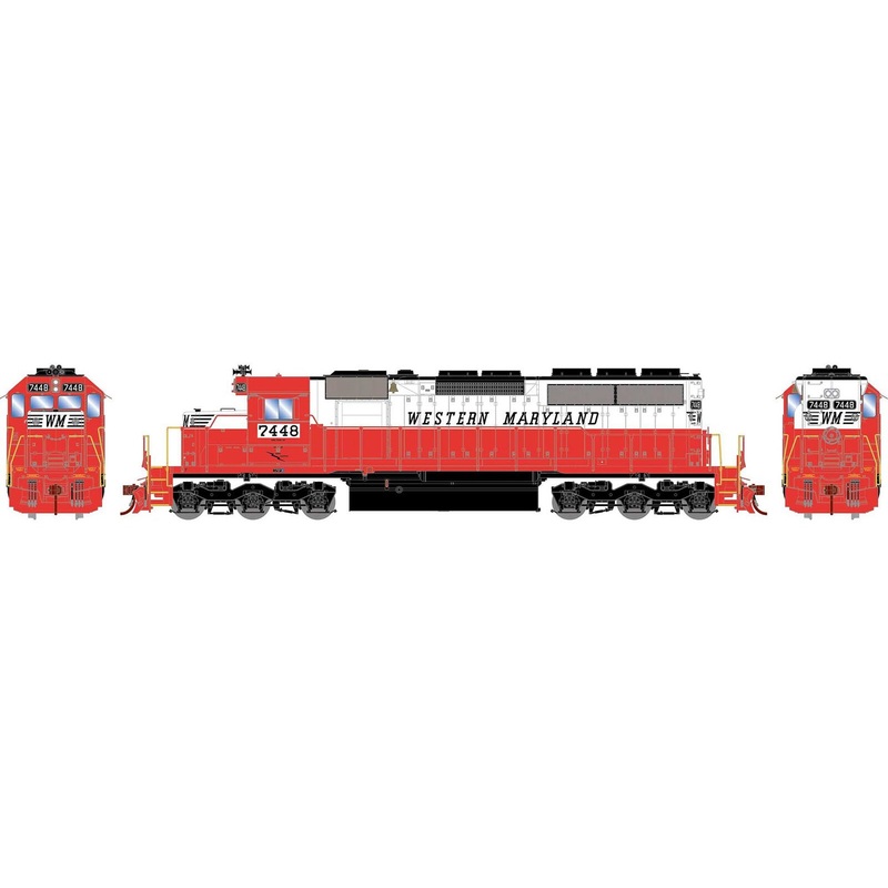 HO SD40 Locomotive, Western Maryland #7448