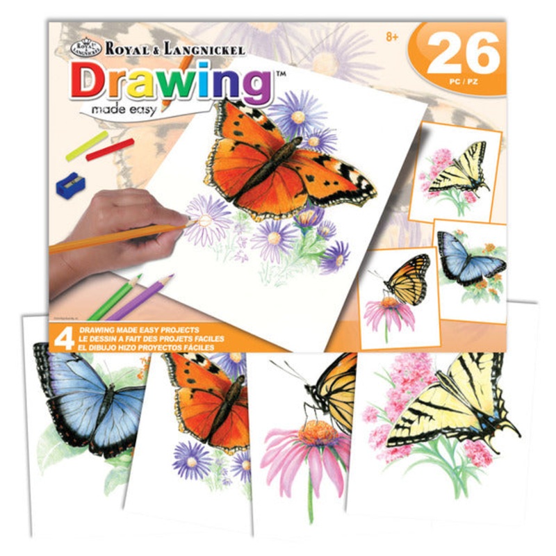 Royal Brush Drawing Made Easy Butterflies