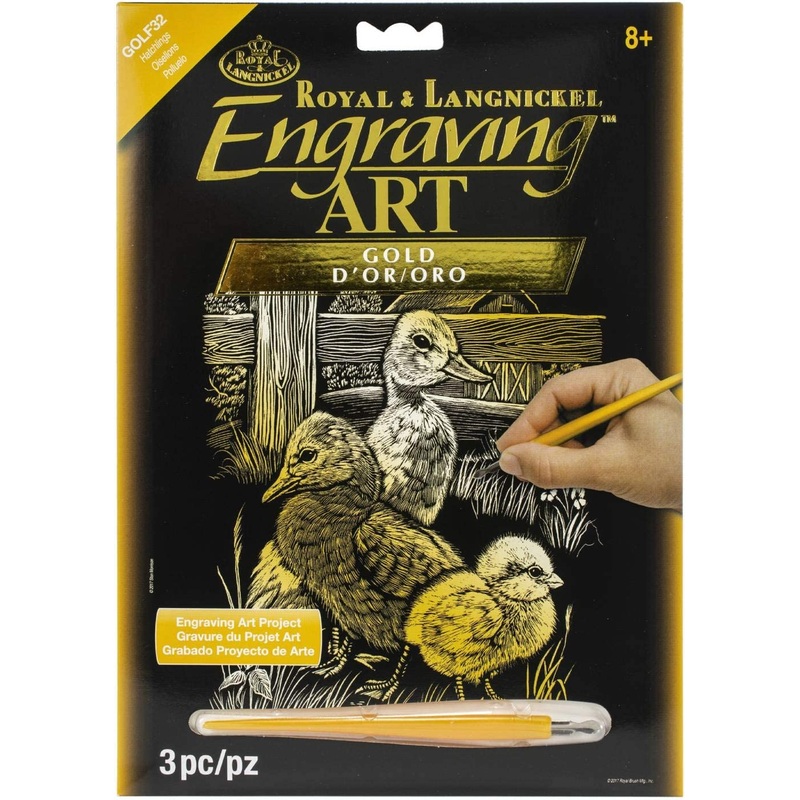 Royal Brush Engraving Art Gold Foil Hatchlings