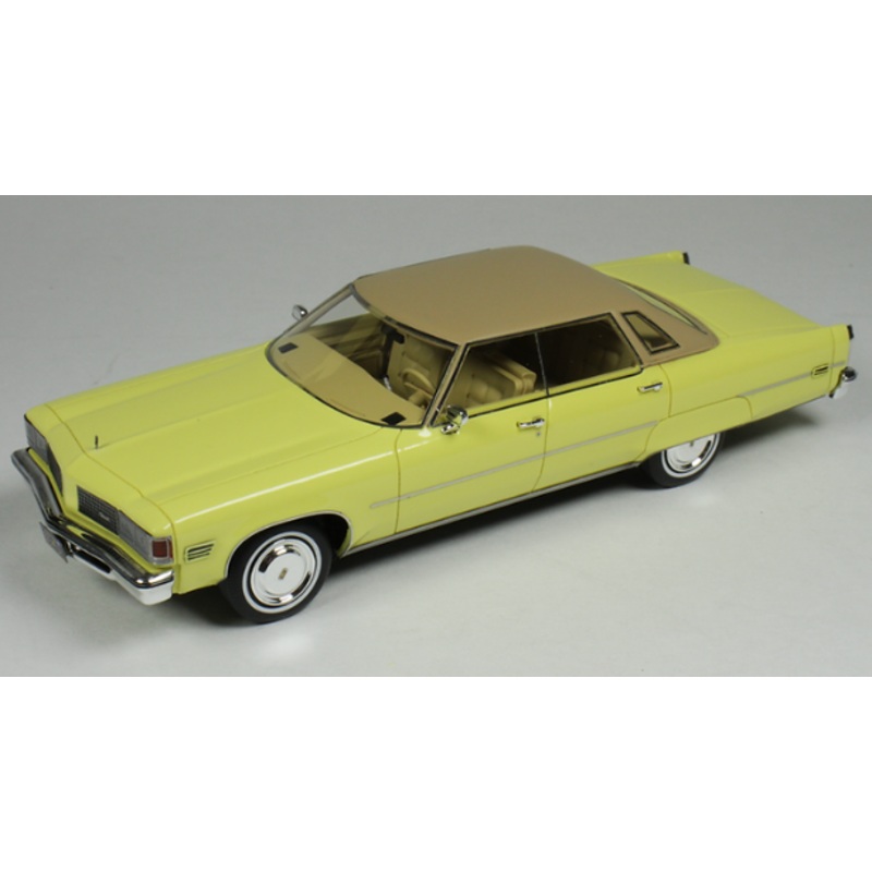 1/43 1976 Oldsmobile 98 Regency Sedan Cream Gold with Light Brown Top