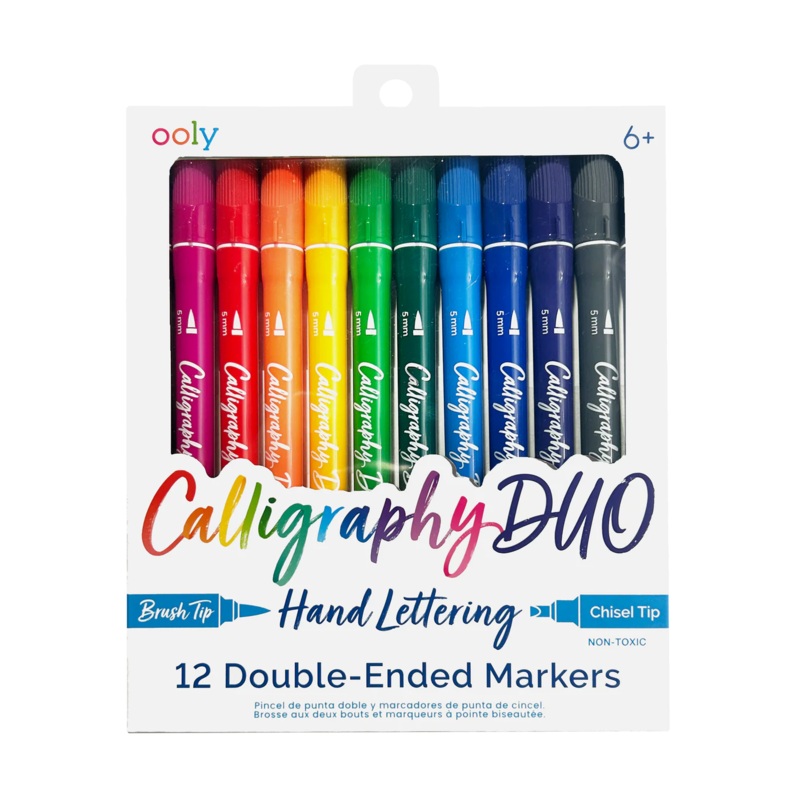 Calligraphy Duo Chisel and Brush Tip Markers - Set of 12
