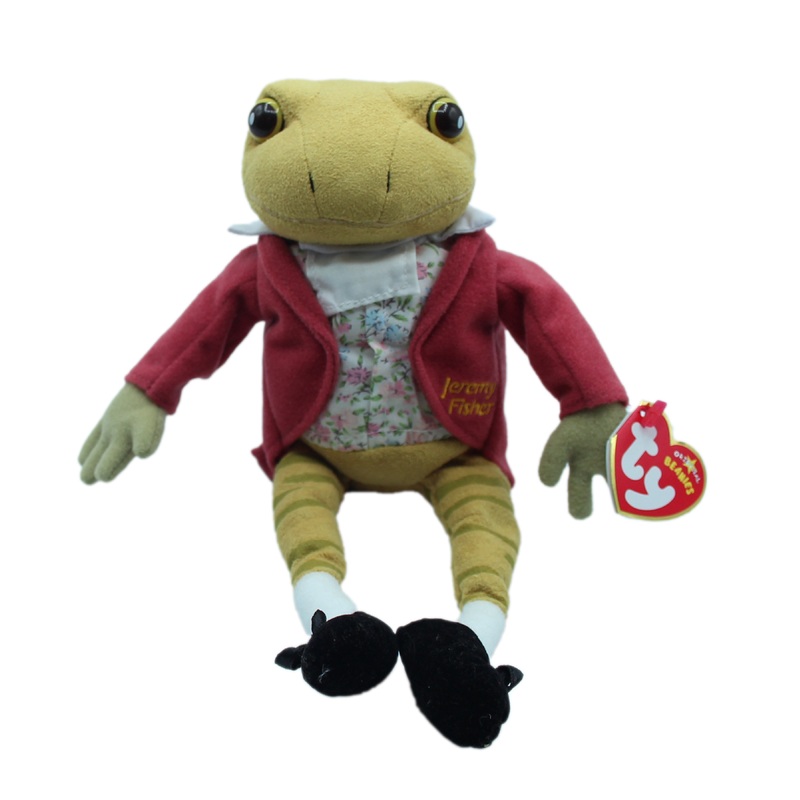 Ty Beanie Baby: The Tale of Mr. Jeremy Fisher the Frog - Gold Letters