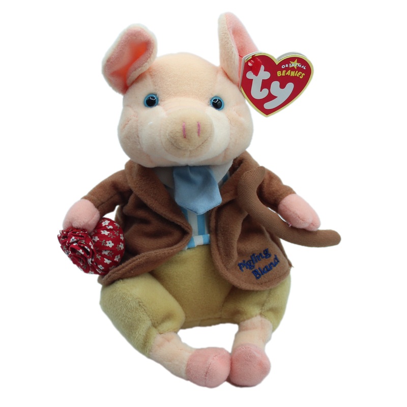 Ty Beanie Baby: The Tale of Pigling Bland - Blue Lettering