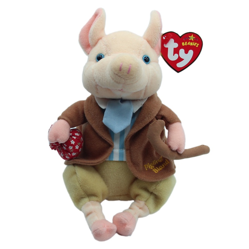 Ty Beanie Baby: The Tale of Pigling Bland - Gold Lettering