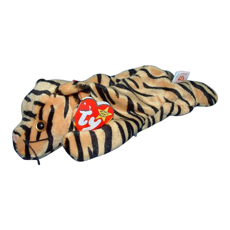 Ty Beanie Baby: Stripes the Tiger - Orange & Black