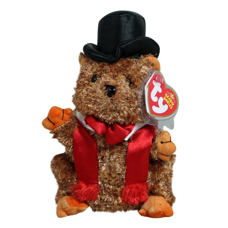 Ty Beanie Baby: Punxsutawney-e Phil 2007 the Groundhog