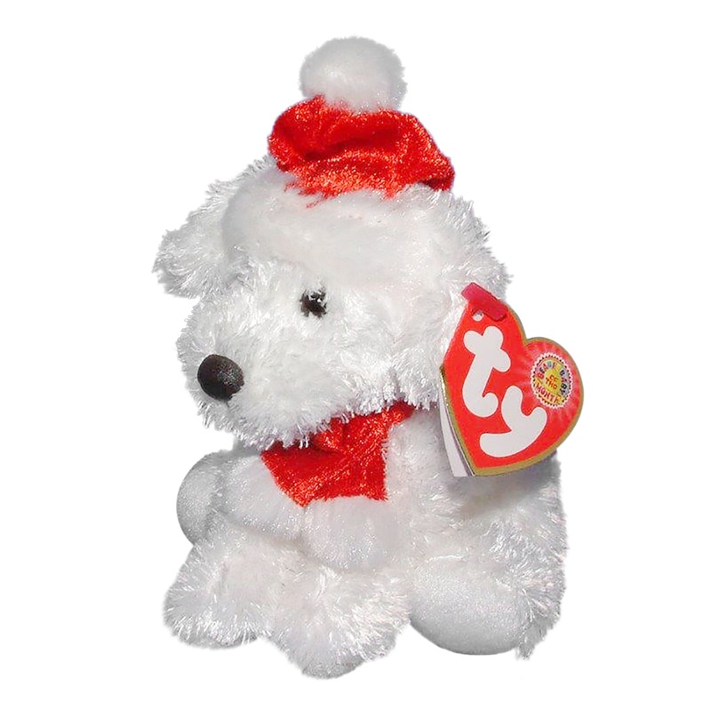Ty Beanie Baby: Puppy Claus the Dog BBOM December 2007