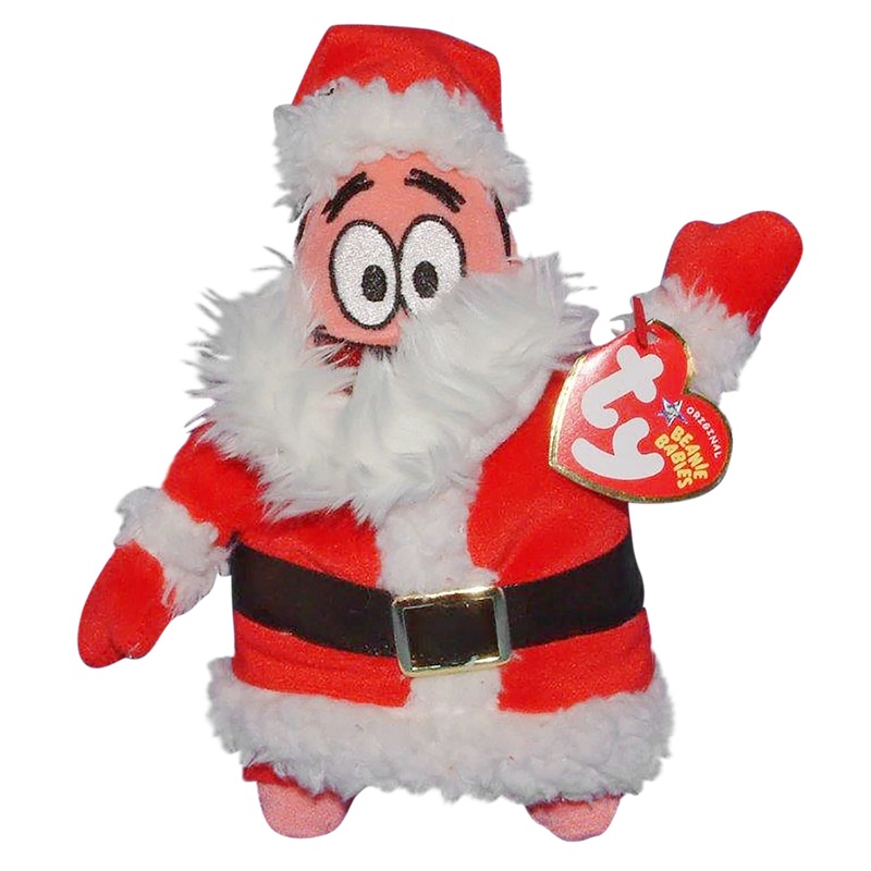 Ty Beanie Baby: Patrick Claus the Starfish - SpongeBob SquarePants