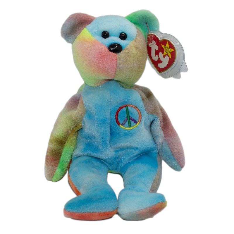 Ty Beanie Baby: Peace the Bear - Actual photo (11458)