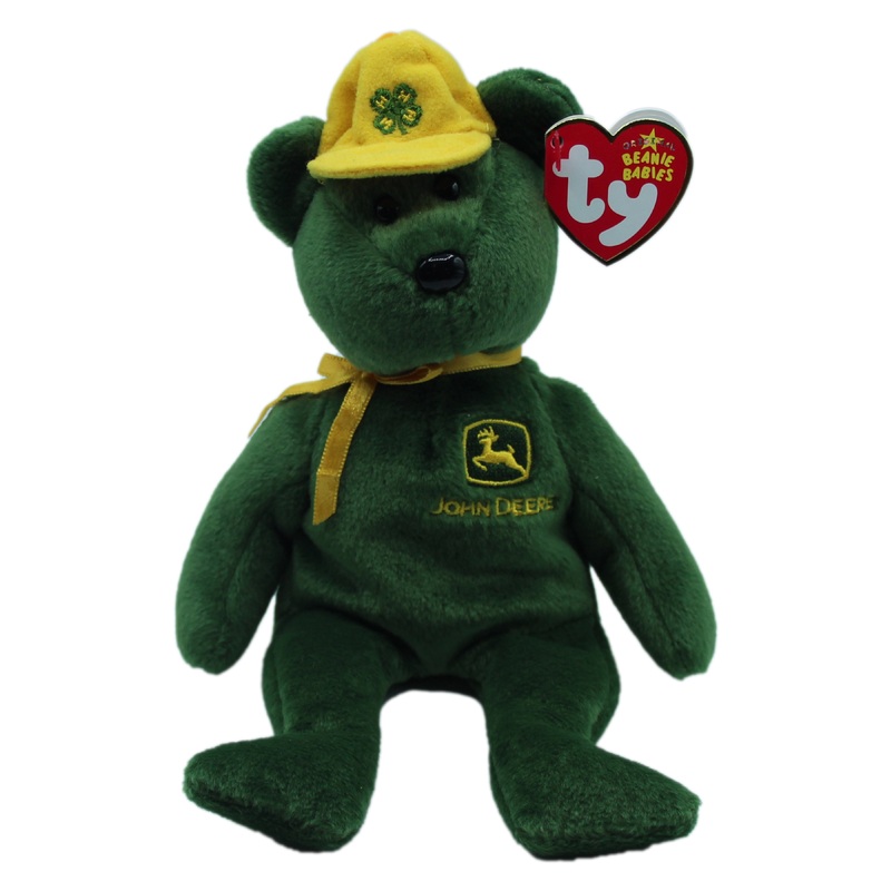 Ty Beanie Baby: Johnny the Teddy Bear - John Deere & 4H