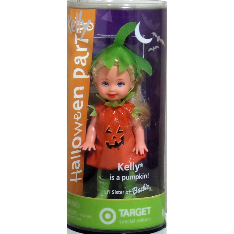 2002 Halloween Party Pumpkin Kelly Barbie (56746-56750)