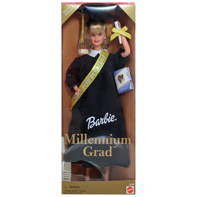 2000 Millennium Grad Black Gown Barbie (25708)