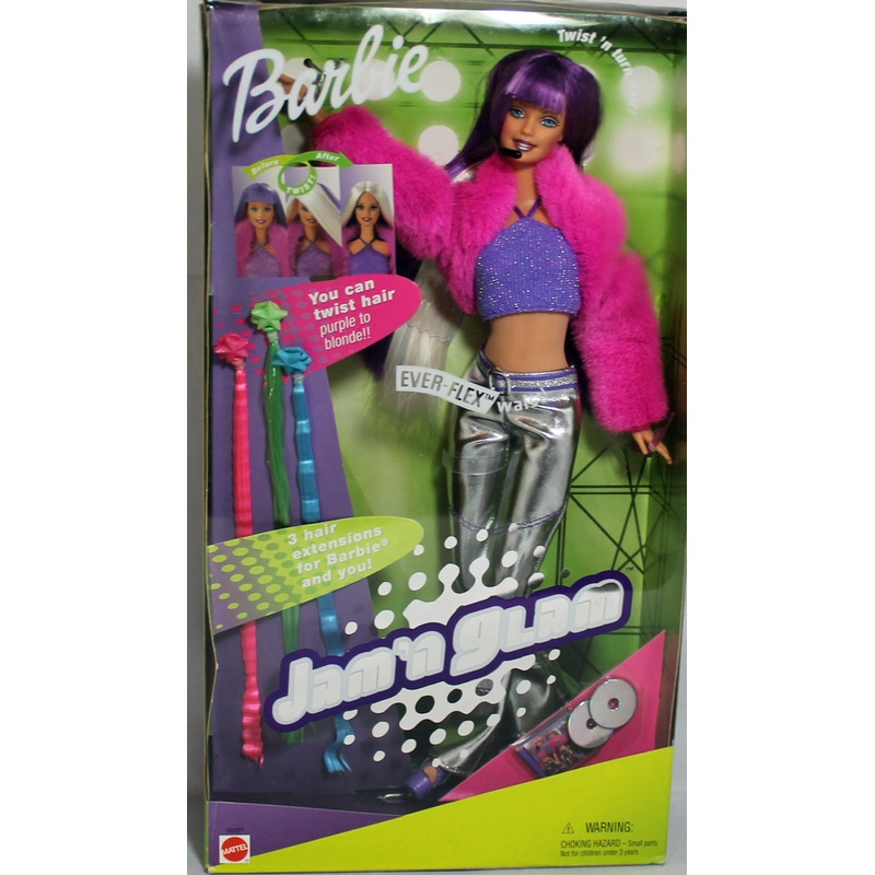 2001 Twist 'n Turn Hair Jam 'n Glam Barbie (50257)