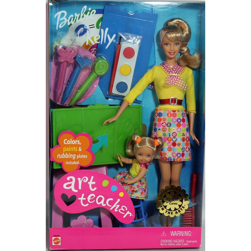 2002 Art Teacher Barbie & Kelly (56004)