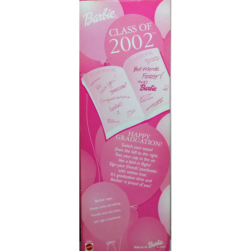 2002 Class of 2002 Graduation Barbie (50503) - African American White Gown