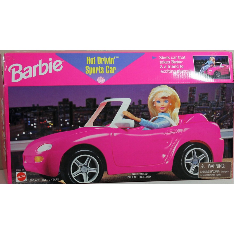 1997 Hot Drivin' Pink Sports Car Barbie (67532-91)