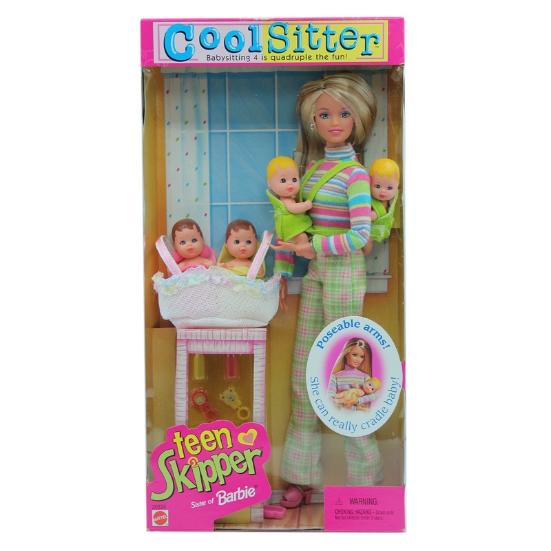 1998 Cool Sitter Teen Skipper Barbie with quadruplets (20334)