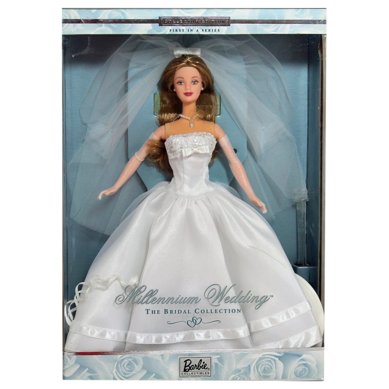 1999 Millennium Wedding Barbie (27674) - Blonde hair