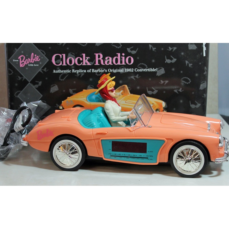 1996 Barbie Convertible Car Clock Radio (2362)