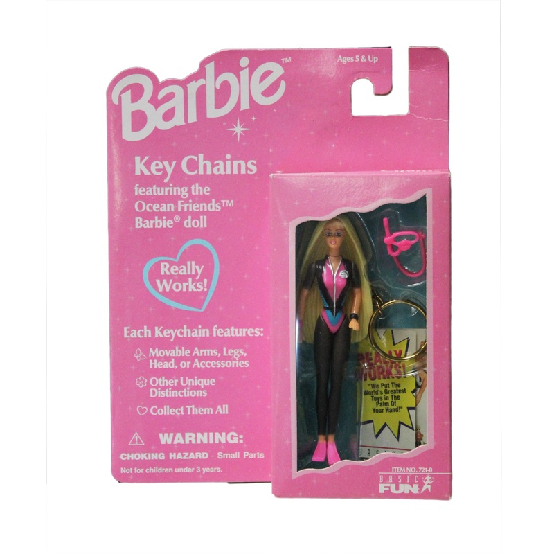 1996 Barbie Key Chain~ Ocean Friends Barbie (72100)