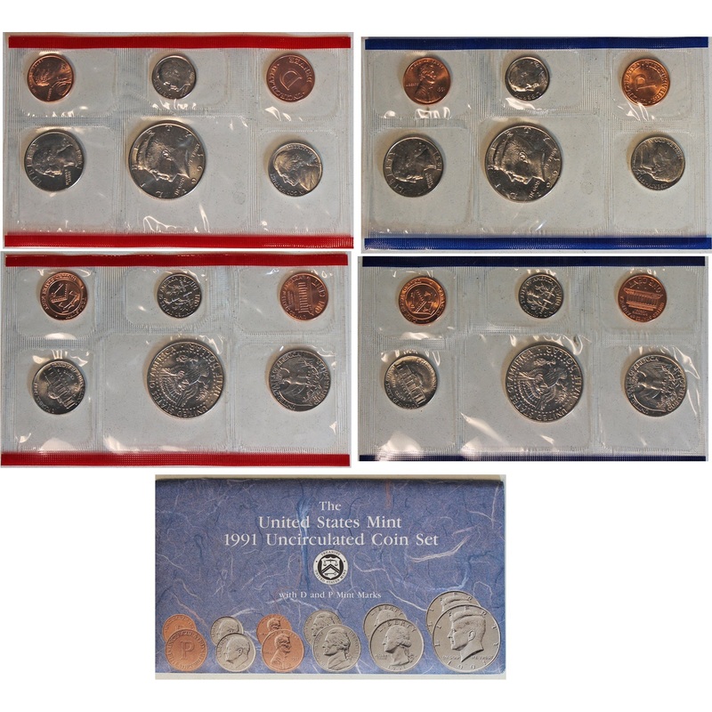 1991 PD US Mint Set (OGP) 10 coins