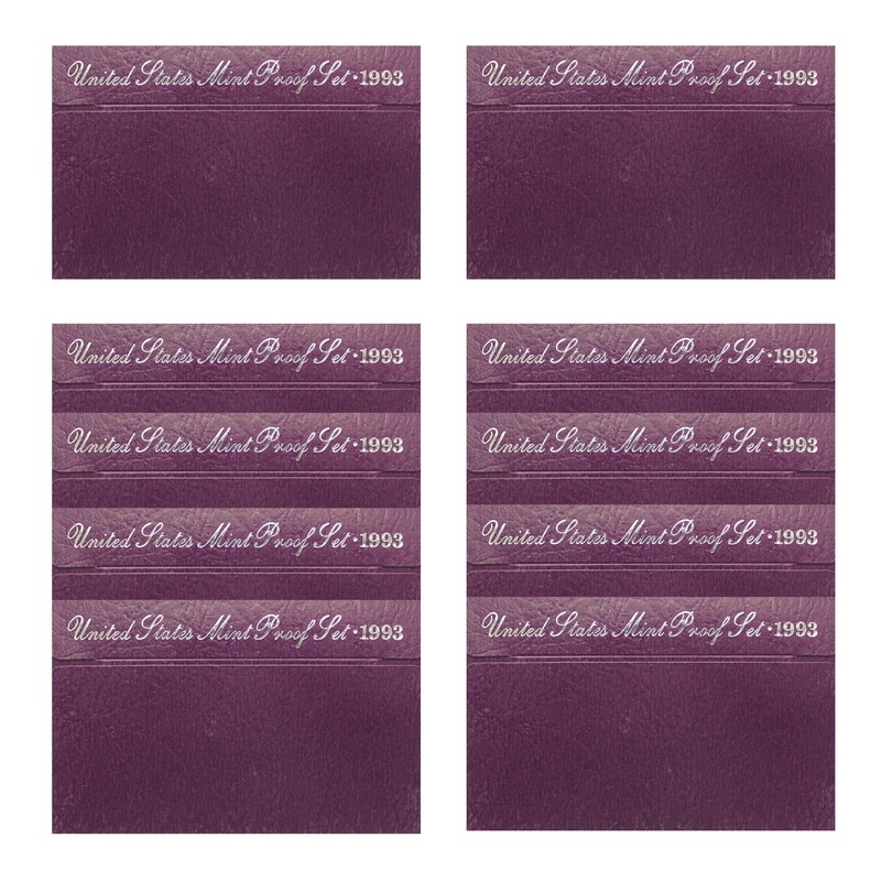 1993 Proof set 10 Pack CN-Clad Kennedy Half dollar Washington - (OGP) 50 coins