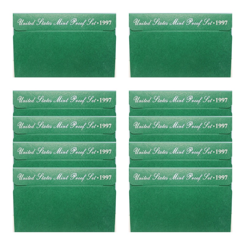 1997 Proof set 10 Pack CN-Clad Kennedy Half dollar Washington - (OGP) 50 coins