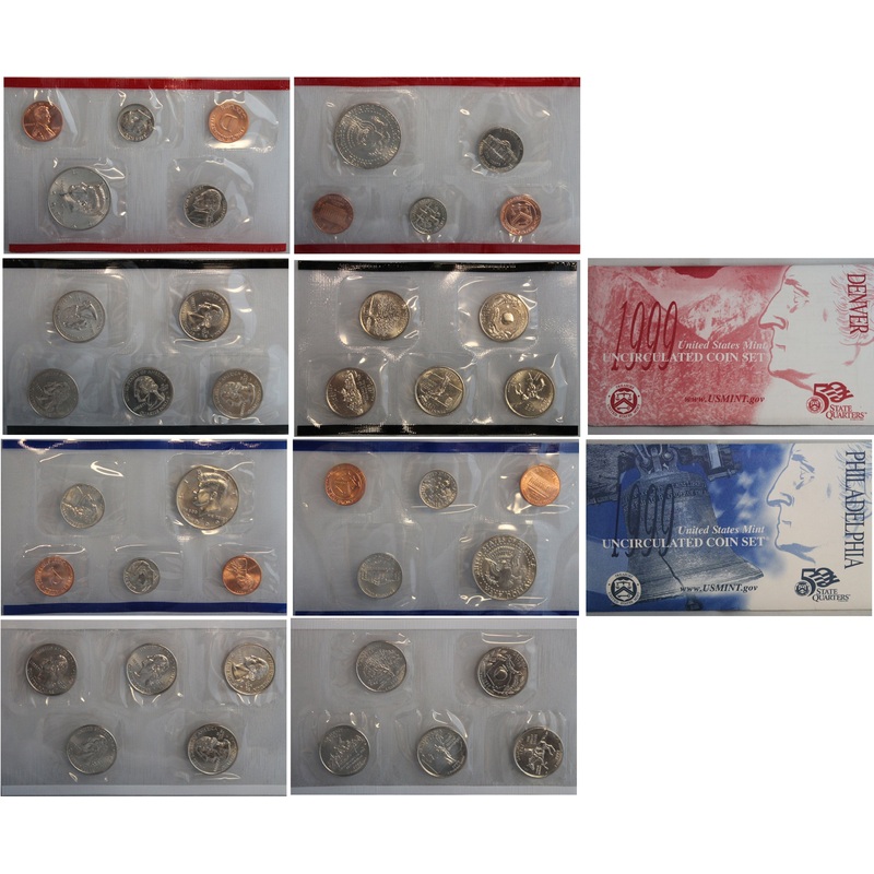 1999 PD US Mint Set (OGP) 18 Coins