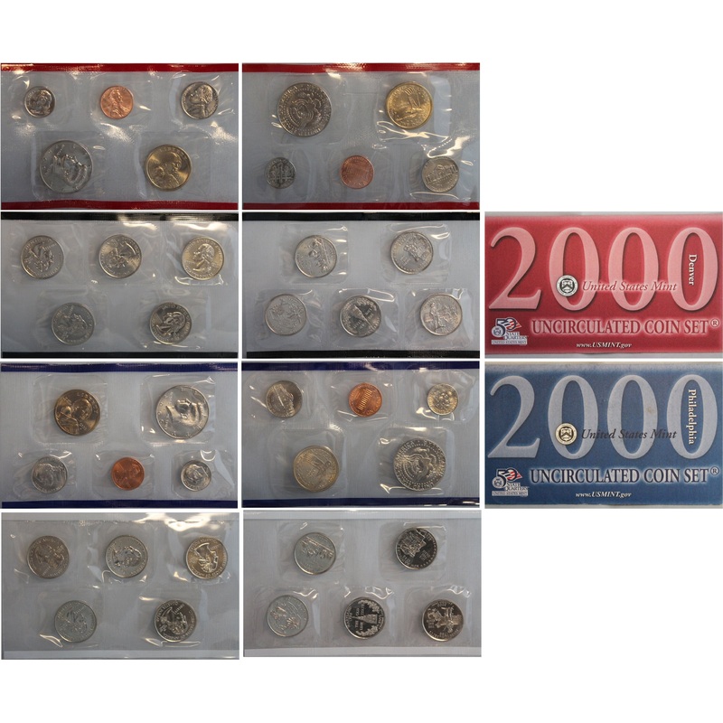 2000 PD US Mint Set (OGP) 20 coins