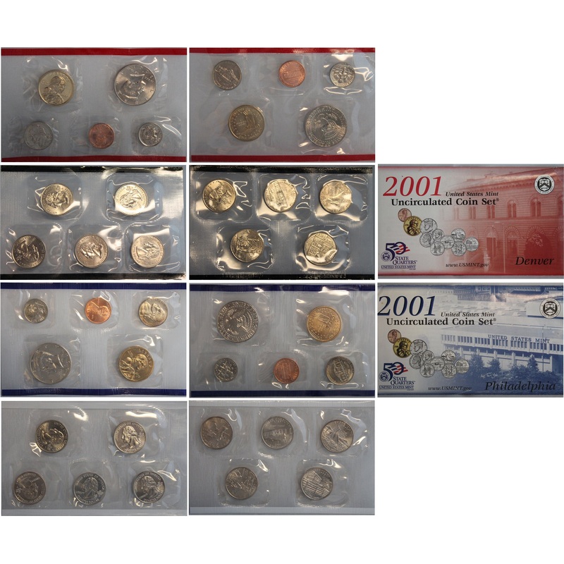 2001 PD US Mint Set (OGP) 20 coins