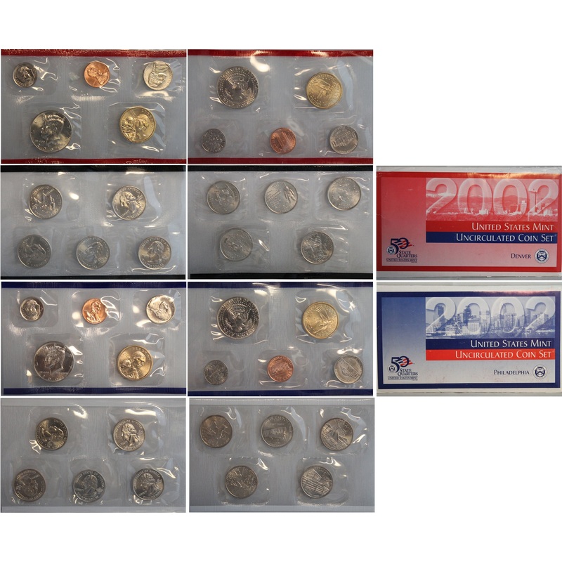 2002 PD US Mint set 10 Pack (OGP) 200 coins