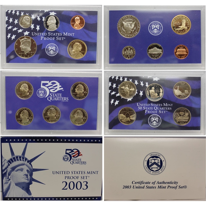 2003 Proof Set CN-Clad (OGP) 10 coins