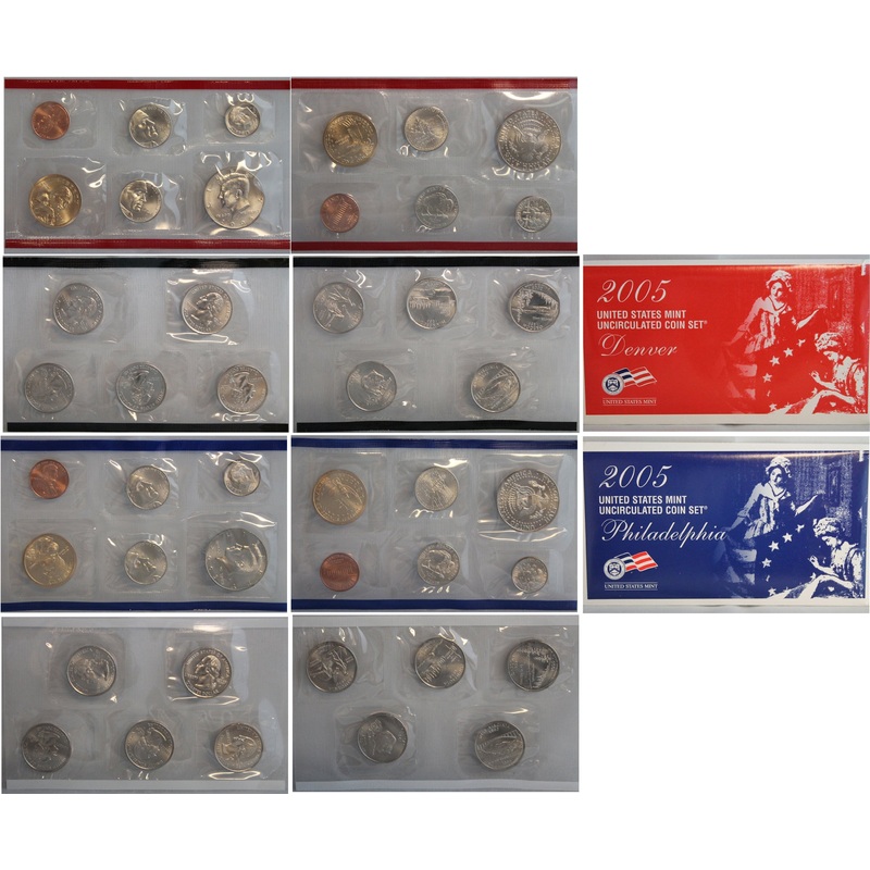 2005 PD US Mint set 10 Pack (OGP) 220 coins