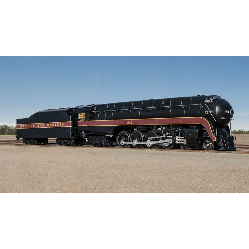 Fox Valley Models 38845 HO Scale N&W Class J 4-8-4, Norfolk & Western Spirit of Roanoke/Post 2015 N&W 611 DCC & Sound