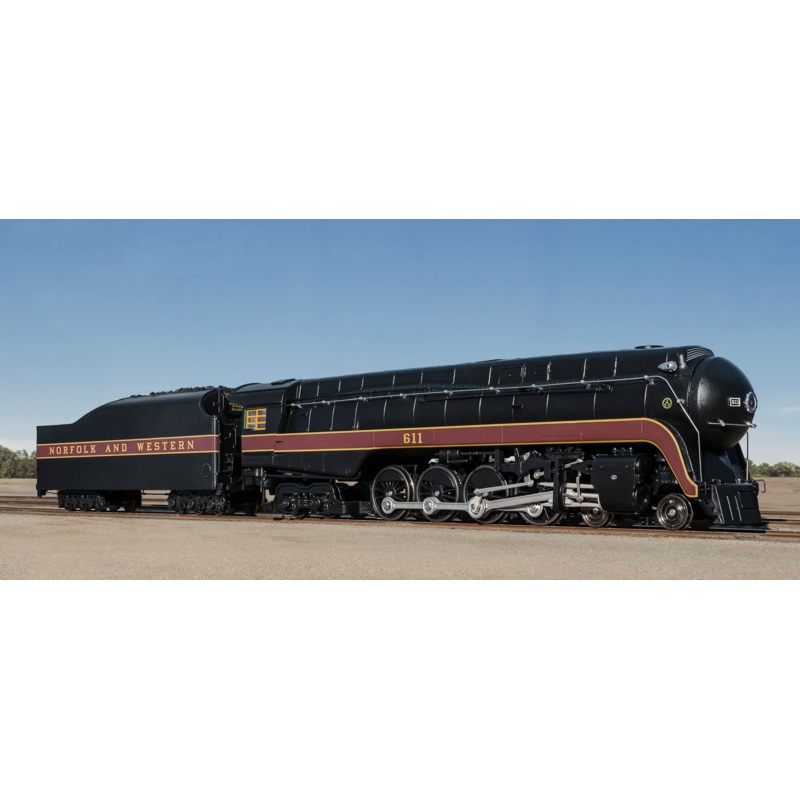 Fox Valley Models 38847 HO Scale N&W Class J 4-8-4, Norfolk & Western Late As Built N&W 613 DCC & Sound