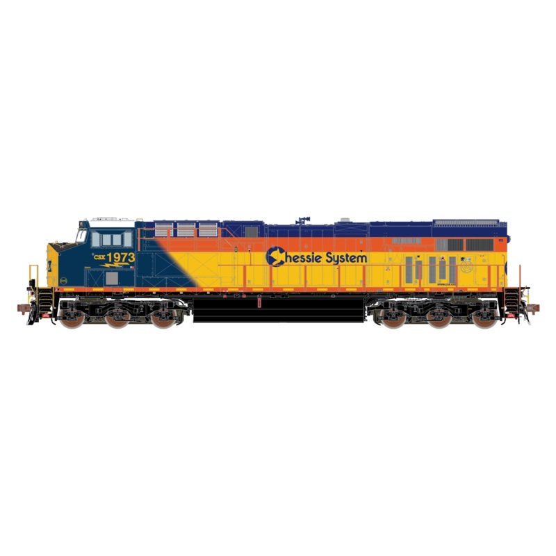 ScaleTrains Rivet 39906 HO Scale GE ES44AH GEVo Chessie Heritage CSX 1973