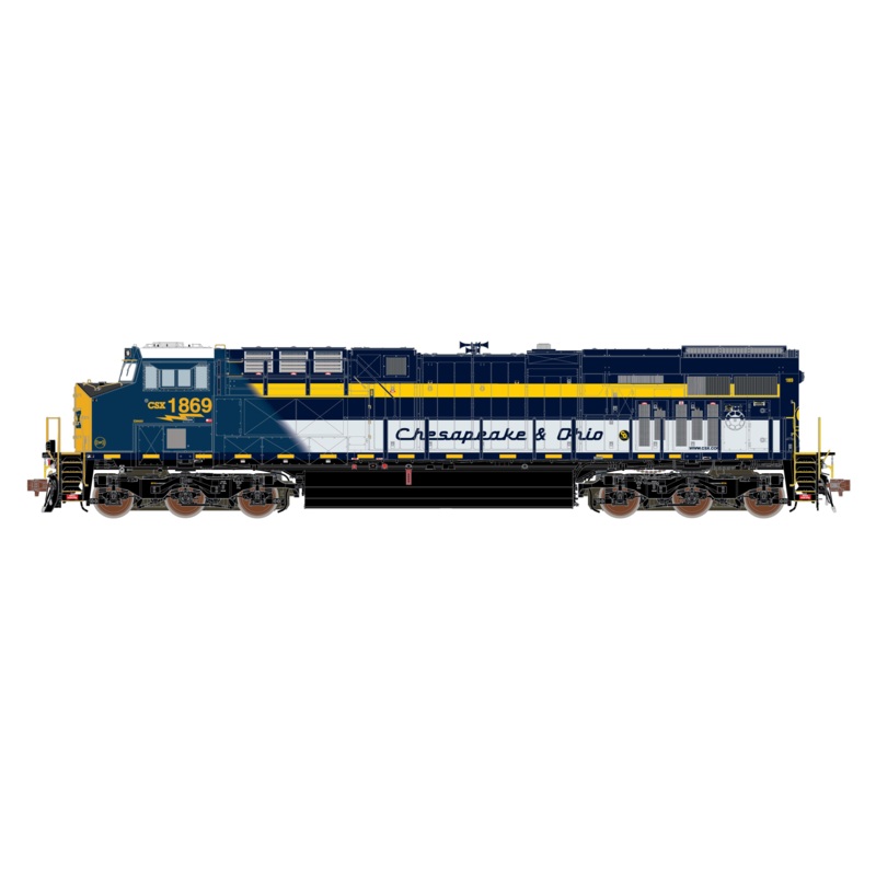 ScaleTrains Rivet 39912 HO Scale GE ES44AH GEVo C&O Heritage CSX 1869