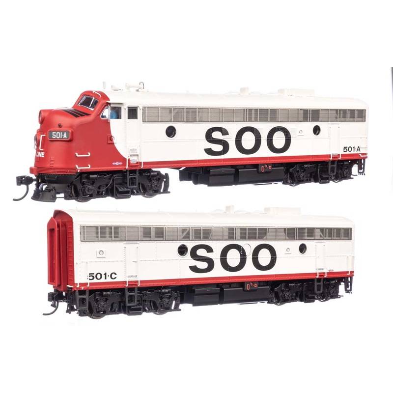 Walthers Proto 920-42554 HO Scale FP7/F7B SOO Line 501A/501C DCC/Sound