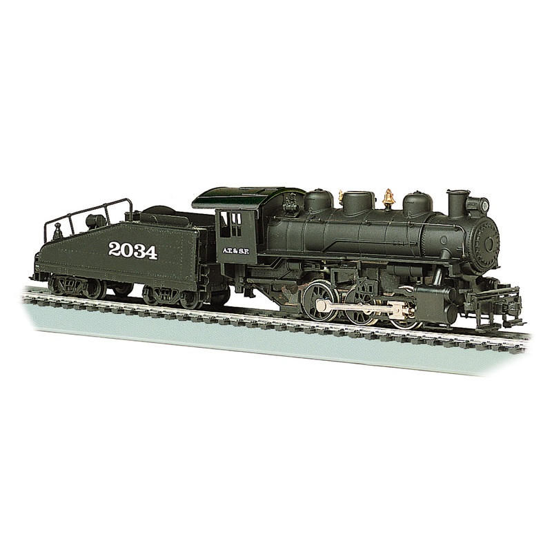 Bachmann 50609 HO Scale 0-6-0 Steam Locomotive with Smoke Santa Fe ATSF 2034