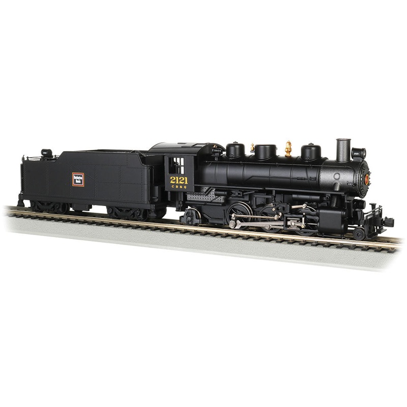 Bachmann 51508 HO Scale 2-6-2 Prairie Steam Locomotive with Smoke Burlington CB&Q 2121