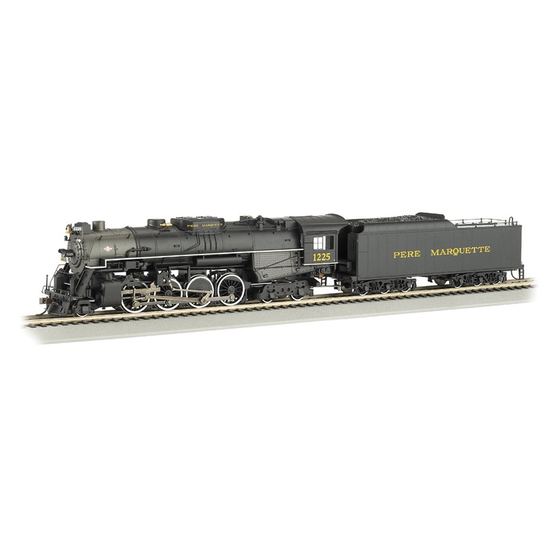 Bachmann 52403 HO Scale 2-8-4 Berkshire Steam Locomotive Pere Marquette PM 1225 DCC & Sound