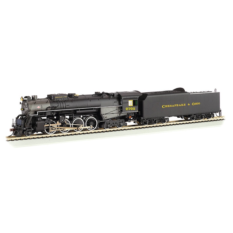 Bachmann 52405 HO Scale 2-8-4 Kanawha Steam Locomotive Chesapeake & Ohio C&O 2705 DCC & Sound
