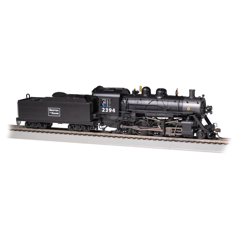 Bachmann 57907 HO Scale 2-8-0 Baldwin Steam Locomotive Boston & Maine B&M 2394 DCC & Sound