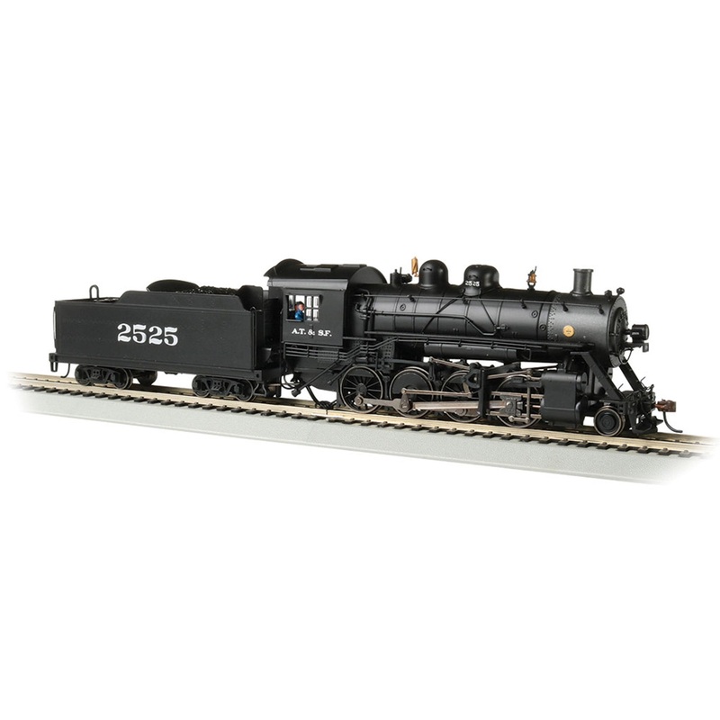 Bachmann 57910 HO Scale 2-8-0 Baldwin Steam Locomotive Santa Fe ATSF 2525 DCC & Sound