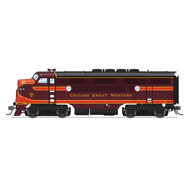 BLI 6652 HO Scale EMD F3A-B Diesel Set Chicago Great Western CGW 101A/101B Paragon4 DCC